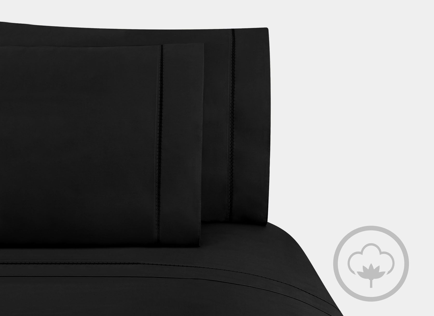 Maison Exclusive Sábanas bajeras jersey 2 uds algodón negro 160x200 cm