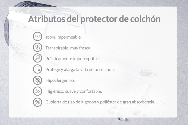 Protector Colchón Transpirable Impermeable